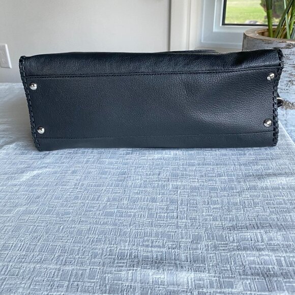 Michael Kors Leather Hamilton Shoulder Bag Black - Picture 4 of 14